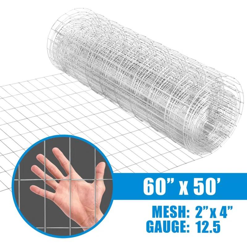 Fencer Wire Fencer Wire 12.5 Gauge Galvanized Welded Fence Wire Roll with Mesh , Multiple Options