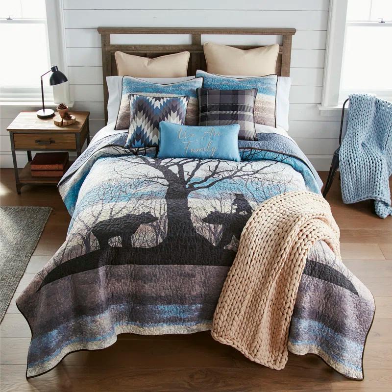 Donna Sharp Bear Hill Pre-Decorated Reversible Throw Pillow
