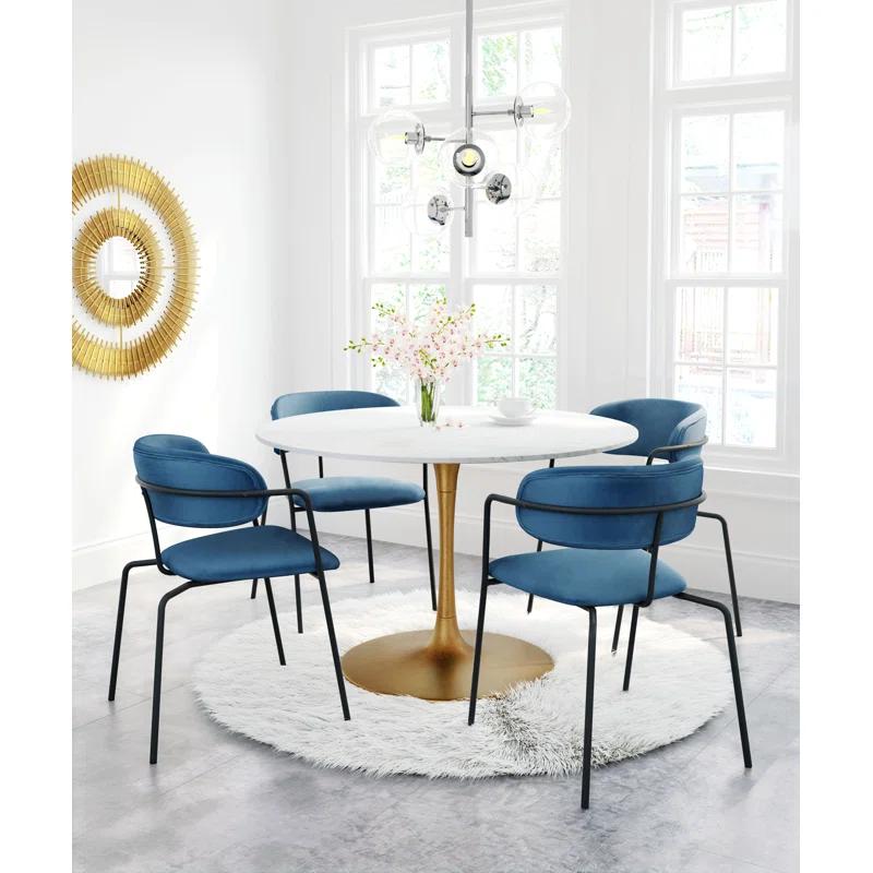 Zuo Hospitality Round Marble Top Dining Table