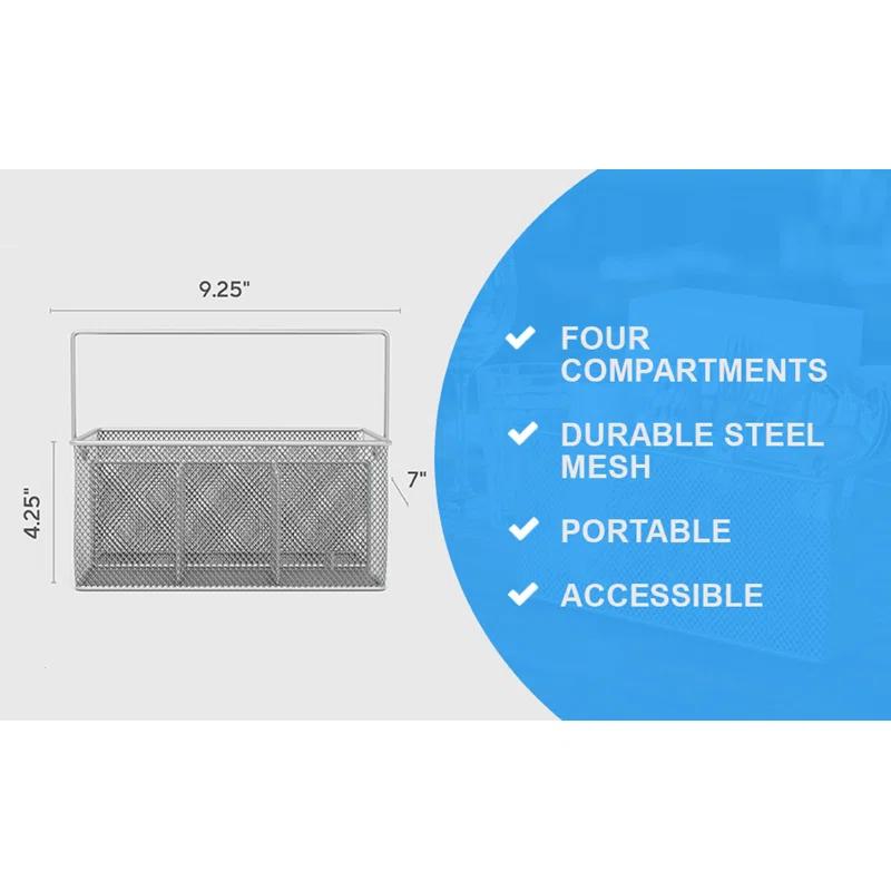 YBM Home Metal Rectangle Flatware Caddy