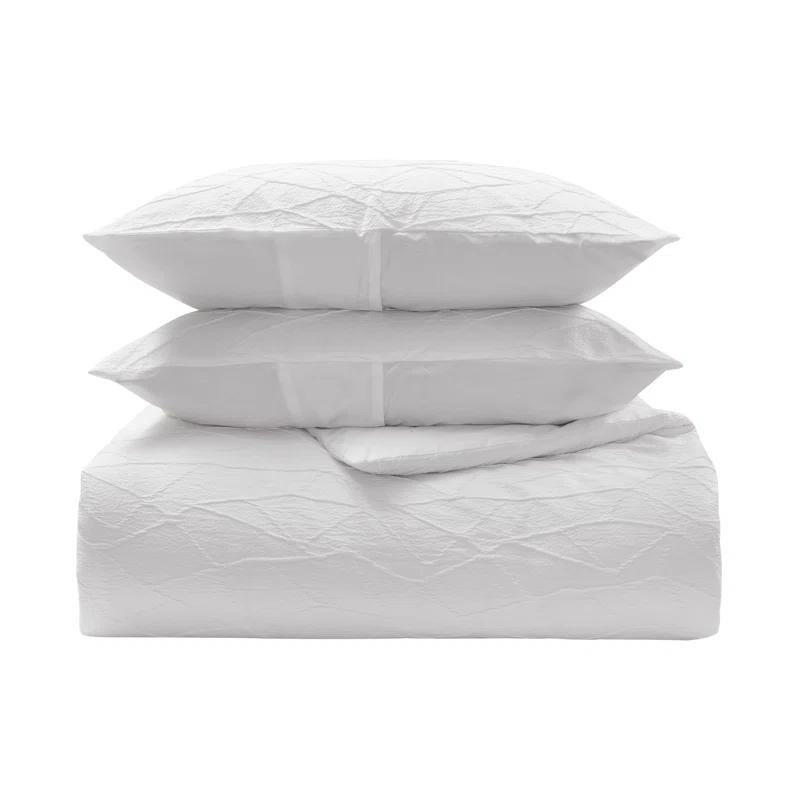 Vera Wang Vera Wang Abstract Crinkle White Comforter Set