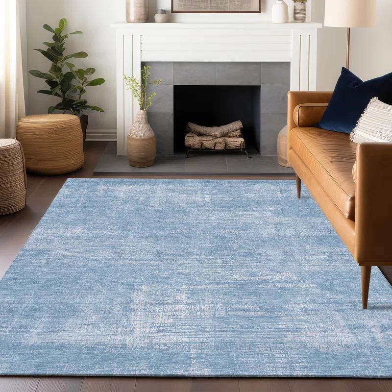 Premium Machine Washable Mayfield Blue Rug