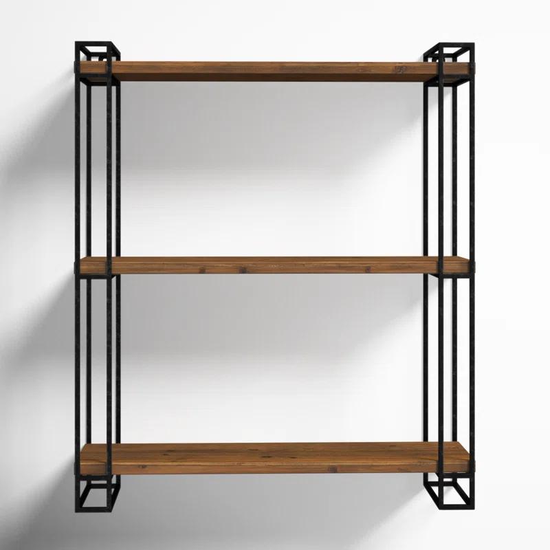 Burchill 3 Piece Pine Floating Shelf