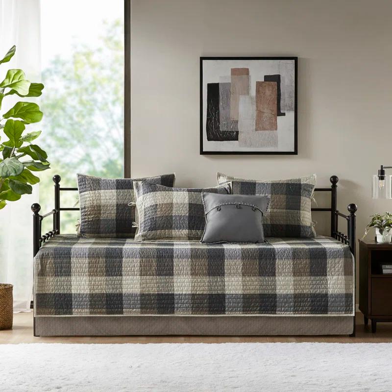 Madison Park Ridge 3 Piece Reversible Plaid Daybed Cover Set