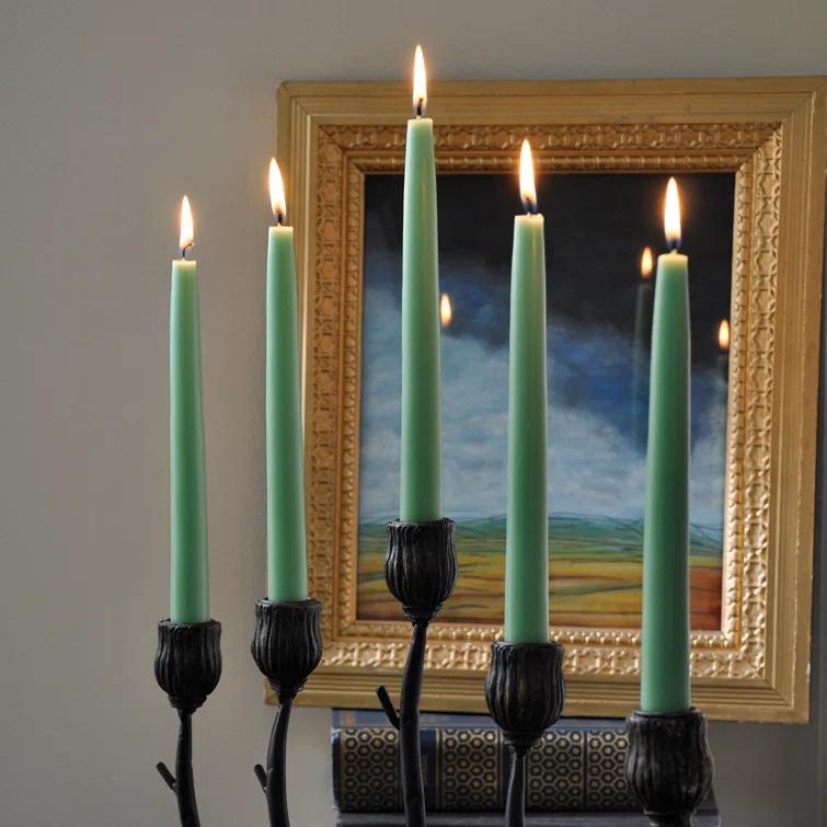 12 Piece Unscented Taper Candle Set (Set of 12)