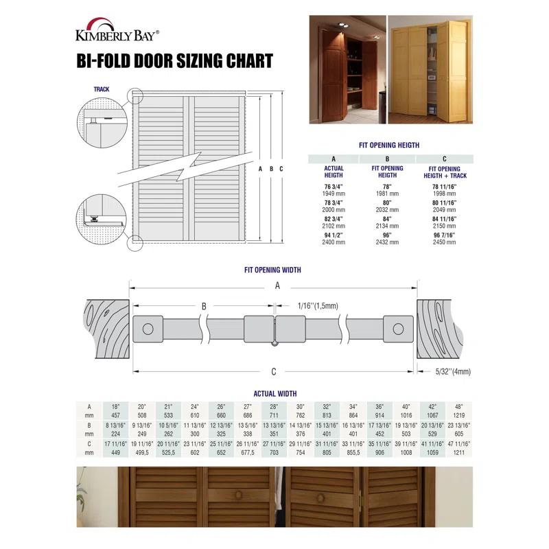 Kimberly Bay Paneled Wood Primed Bi-Fold Door
