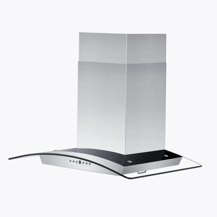 ZLINE 36 in. Convertible Vent Wall Mount Range Hood in Stainless Steel & Glass (KZ-36)