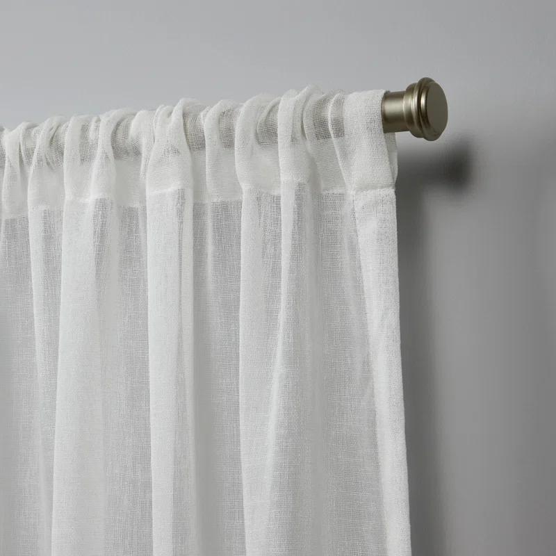 Nicole Miller Nicole Miller Belfry Sheer Rod Pocket Top Curtain Panel (Set of 2)