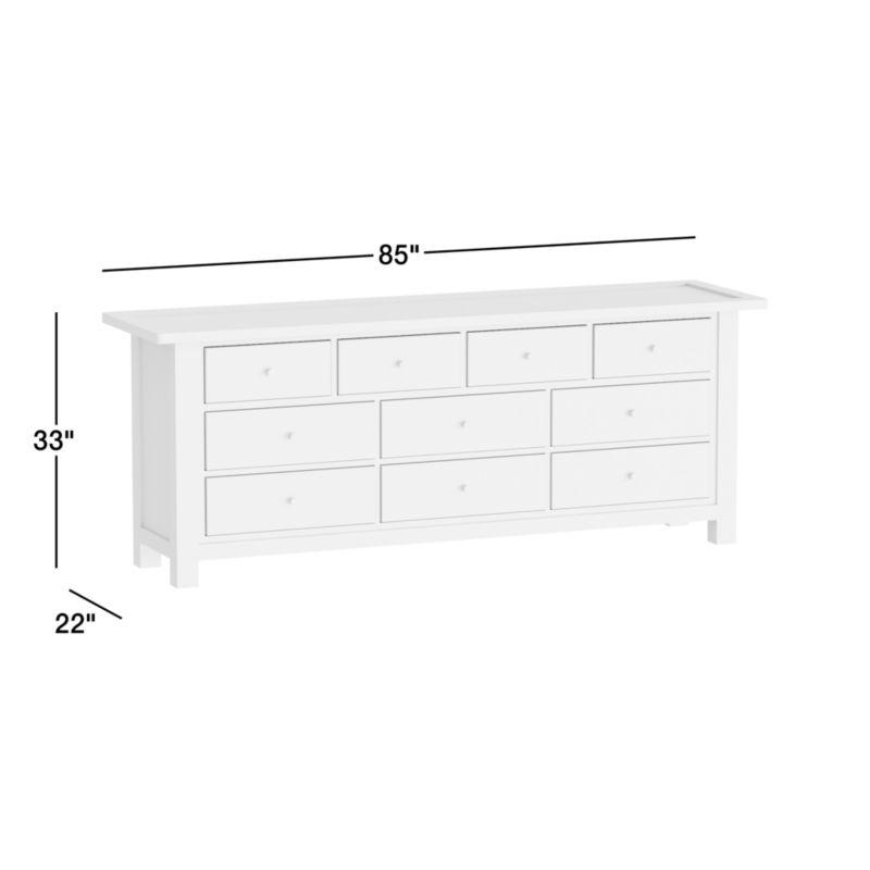 Millbrook 85" Natural Light Oak 10-Drawer Dresser