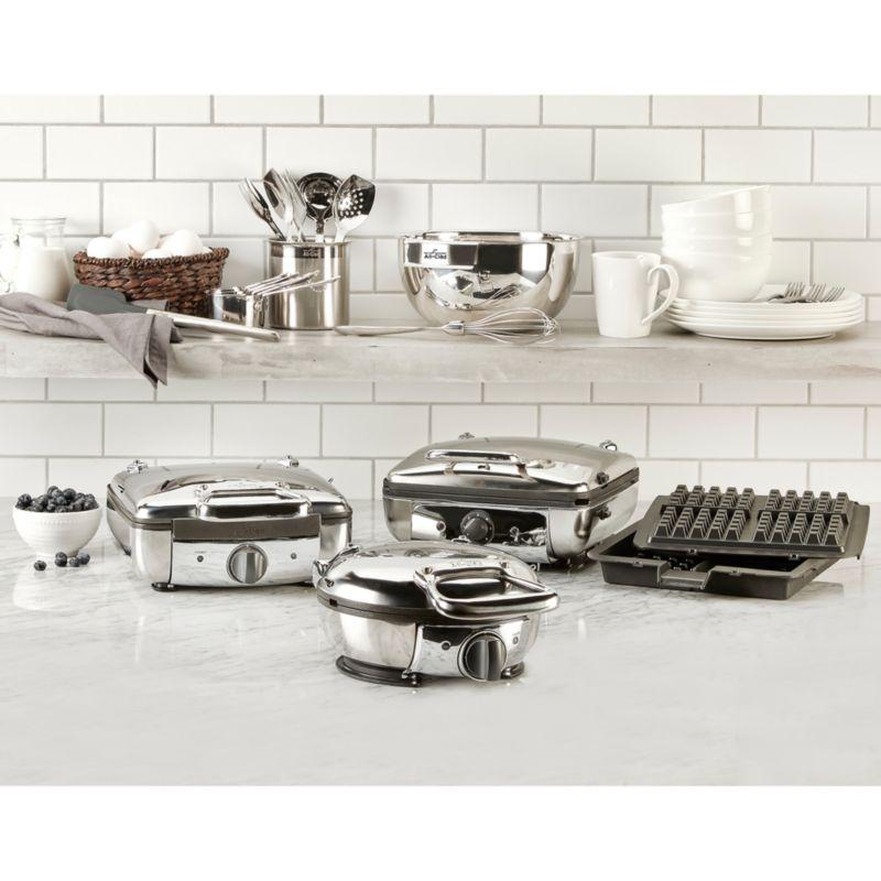 All-Clad ® 4-Slice Stainless Steel Waffle Maker with Removable Plates