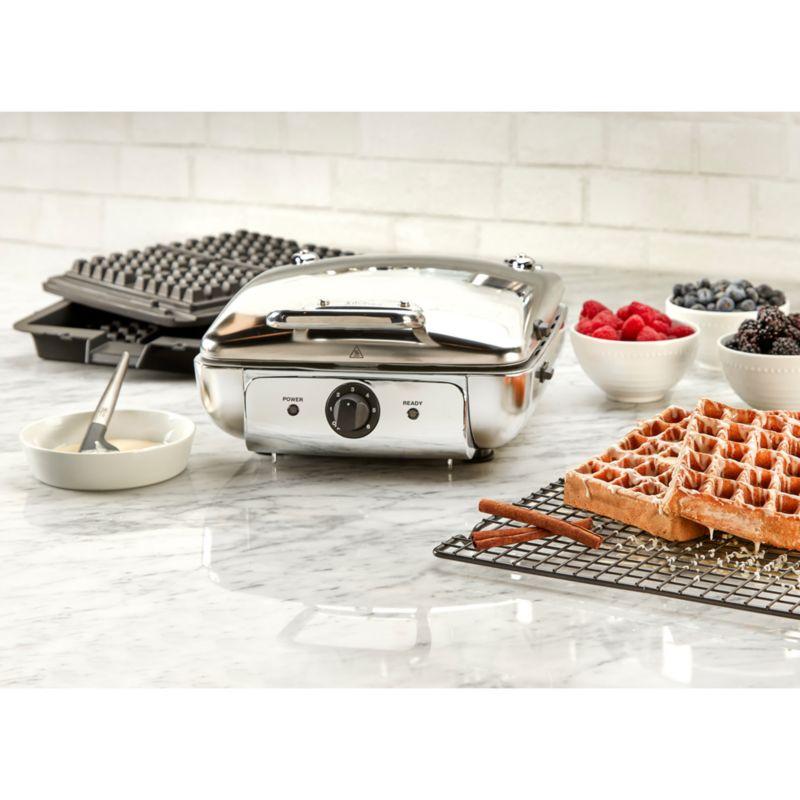 All-Clad ® 4-Slice Stainless Steel Waffle Maker with Removable Plates