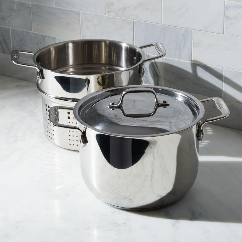 All-Clad ® Stainless Steel 6-Qt. Pasta Pot with Lid