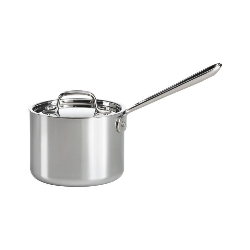 2 Quart Stainless Steel Industrial Saucepan with Lid