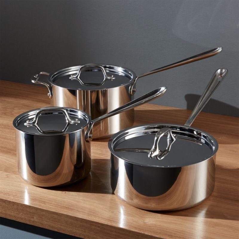 2 Quart Stainless Steel Industrial Saucepan with Lid