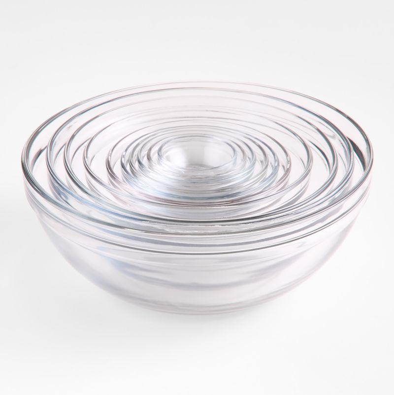 Anchor Hocking Glass Mixing Bowls, Set Of 10