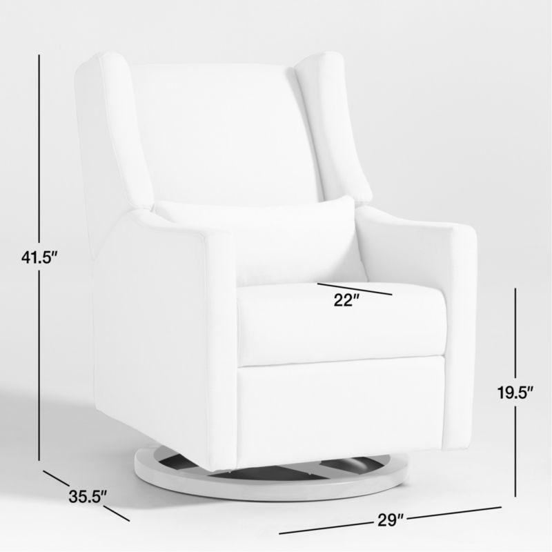 Babyletto Kiwi Almond Teddy Loop Nursery Power Glider Recliner Chair with Light Wood Base