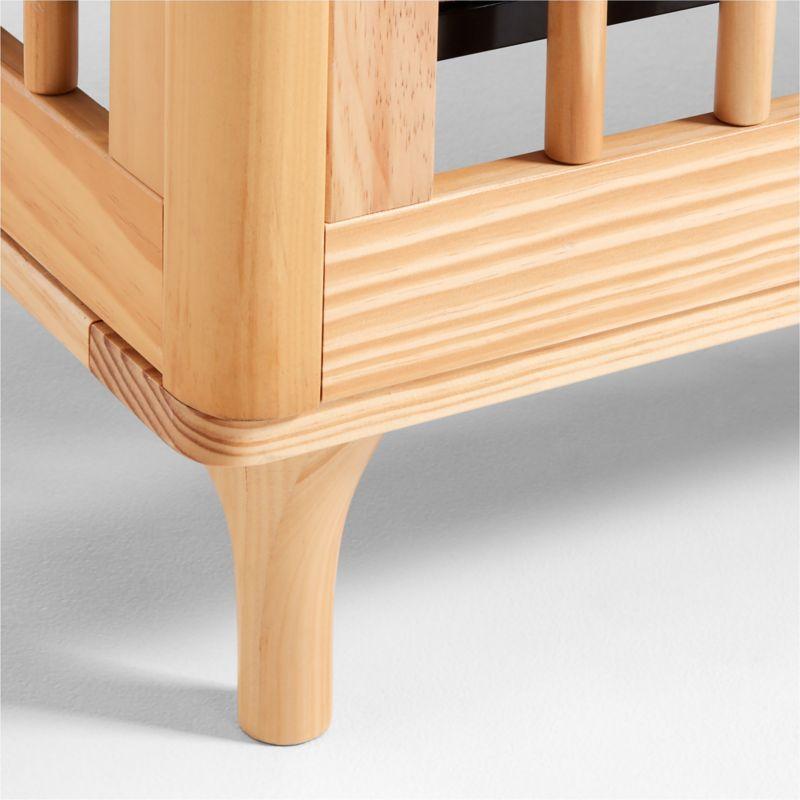Babyletto Lolly Natural Wood 3-in-1 Convertible Baby Crib with Toddler Bed Conversion Kit