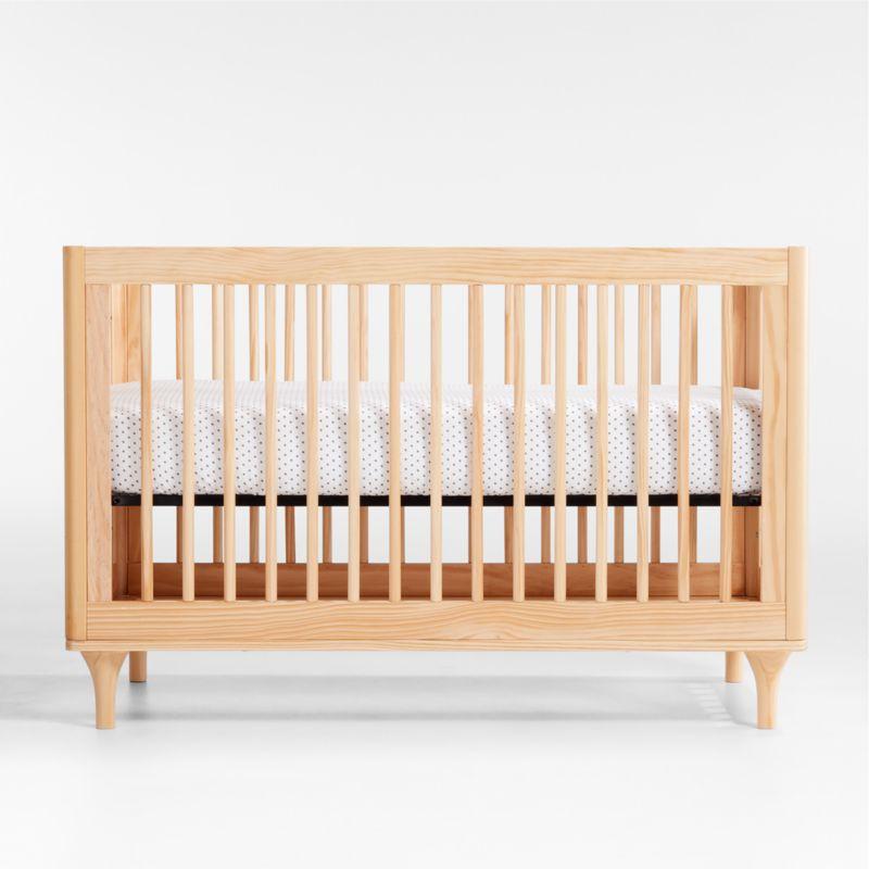 Babyletto Lolly Natural Wood 3-in-1 Convertible Baby Crib with Toddler Bed Conversion Kit