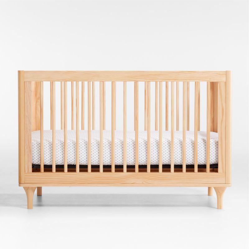 Babyletto Lolly Natural Wood 3-in-1 Convertible Baby Crib with Toddler Bed Conversion Kit