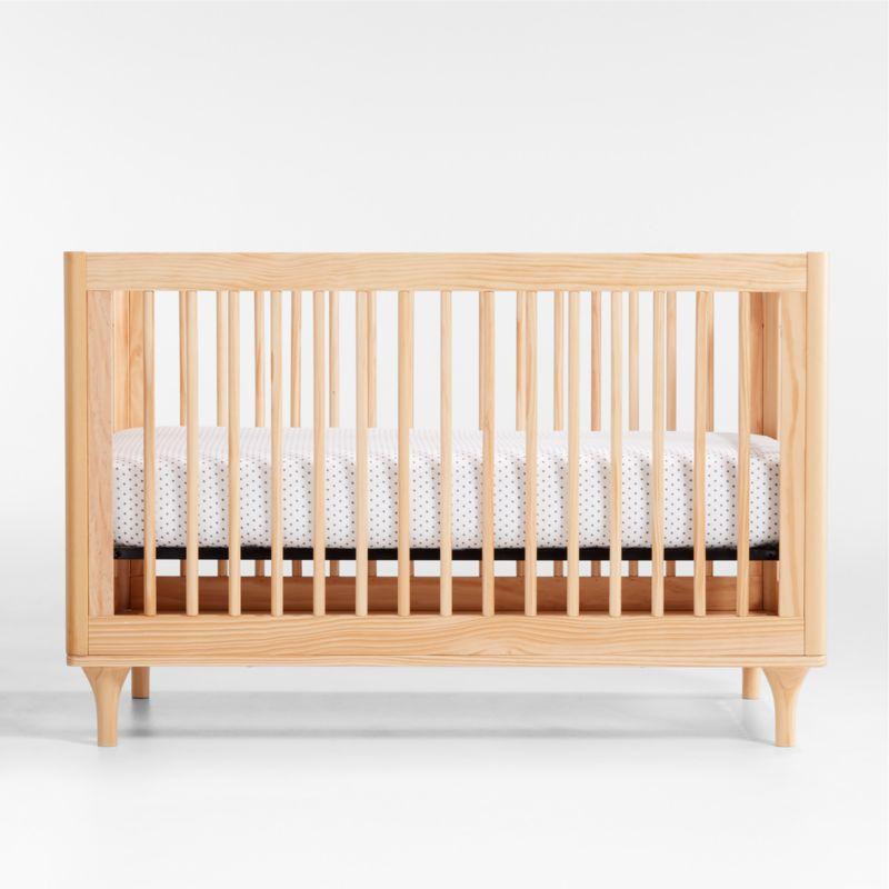 Babyletto Lolly Natural Wood 3-in-1 Convertible Baby Crib with Toddler Bed Conversion Kit