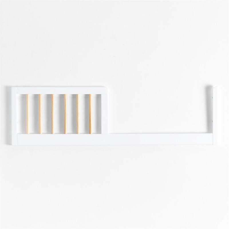 Babyletto Lolly White & Natural Wood 3-in-1 Convertible Baby Crib with Toddler Bed Conversion Kit