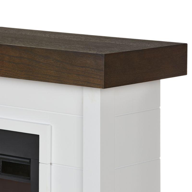 Brynwood White and Brown Wood Electric Fireplace