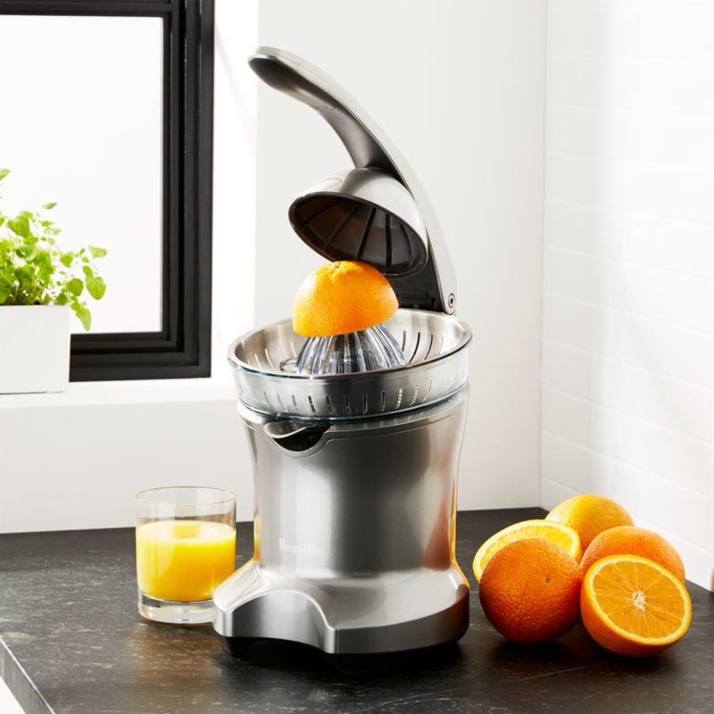 Silver Electric Citrus Press with Dishwasher Safe Parts