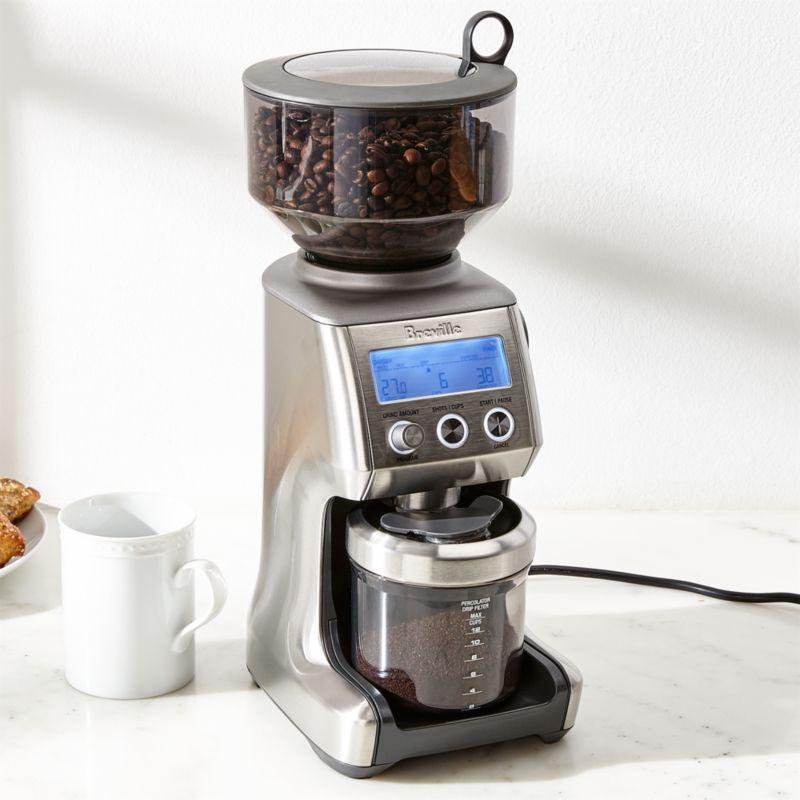 Breville Stainless Steel Electric Burr Coffee Grinder with LCD Display