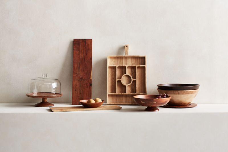 Carson Acacia Wood Cake Pedestal