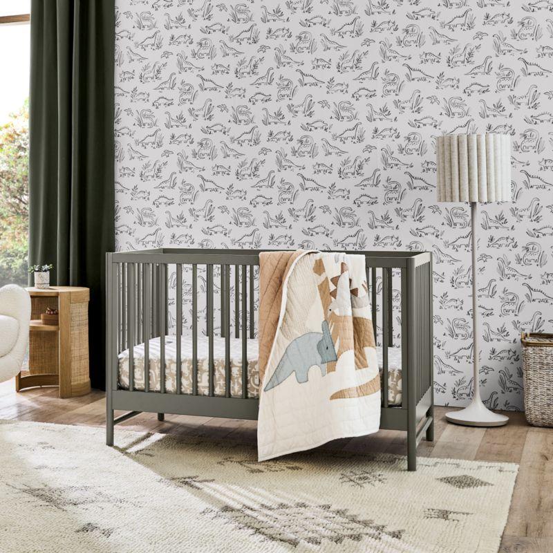 Babyletto x Nursery Works Solstice Ivory Boucle Nursery Glider Chair with Ivory Wood Base