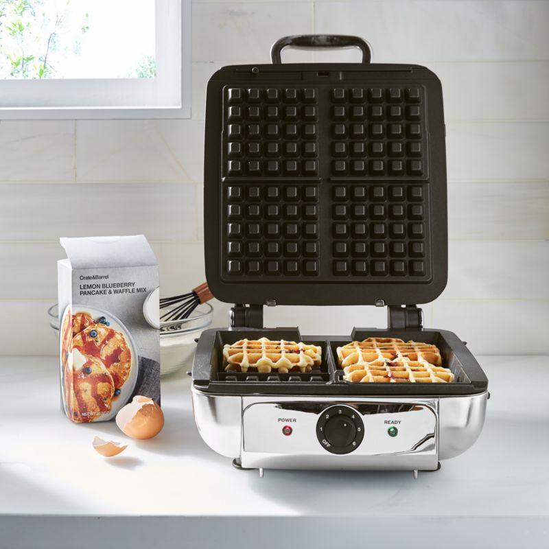 All-Clad ® 4-Slice Stainless Steel Waffle Maker with Removable Plates