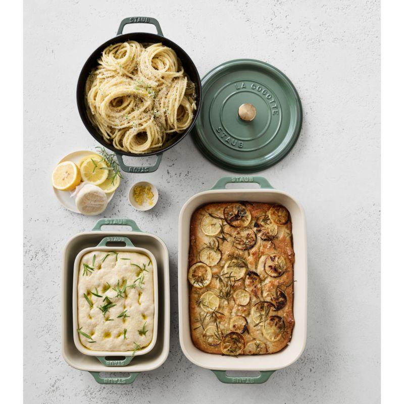 Staub ® 3-Piece Eucalyptus Green Ceramic Baking Dish Set