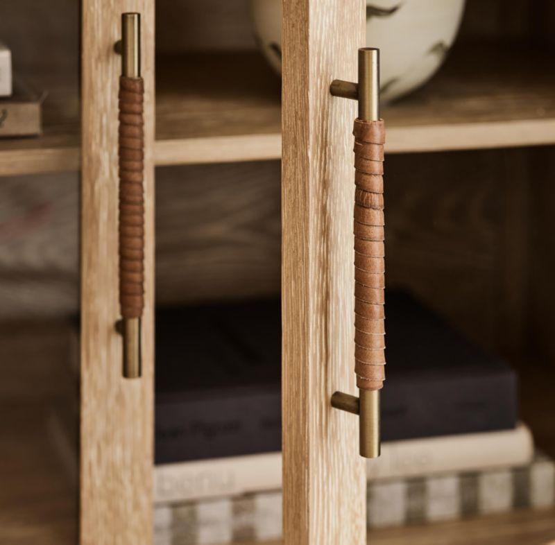 Clairemont 78" Natural Wood 3-Shelf Storage Bookcase