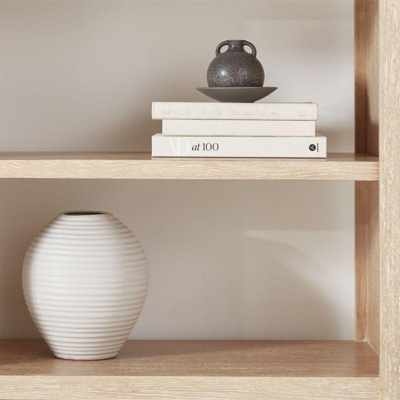 Clairemont 78" Natural Wood 3-Shelf Storage Bookcase