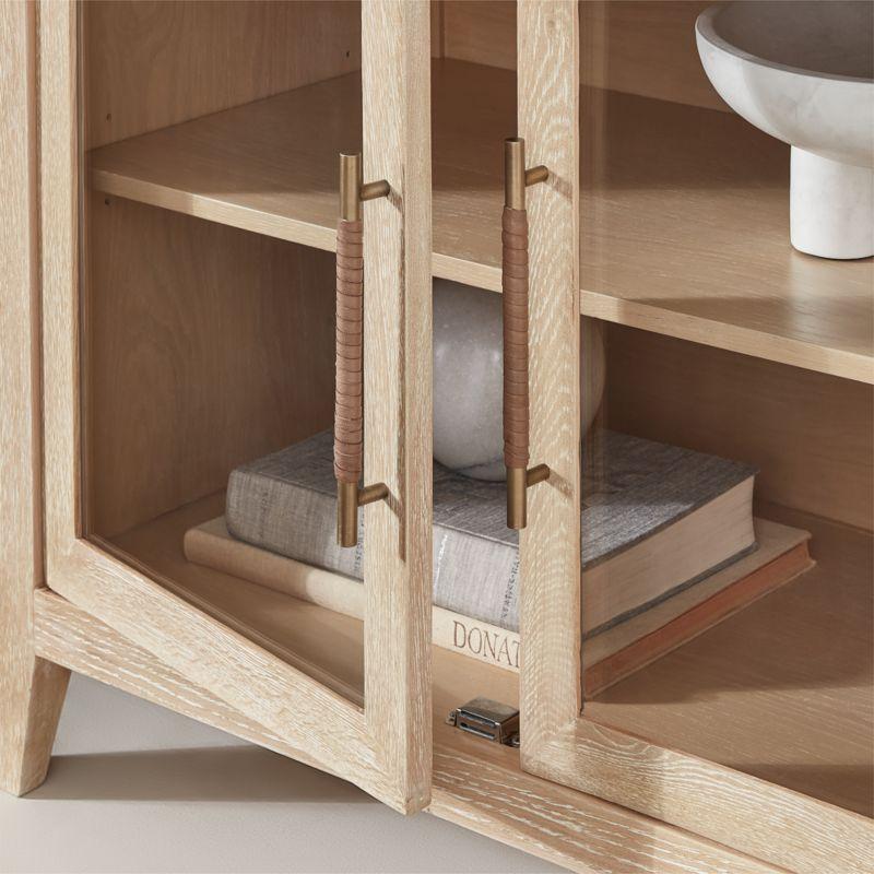 Clairemont 78" Natural Wood 3-Shelf Storage Bookcase