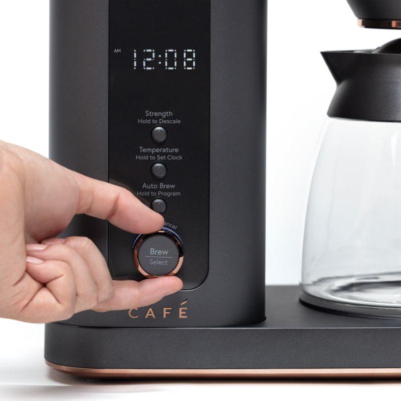 Café ™ Matte Black 10-Cup Drip Coffee Maker with Glass Carafe