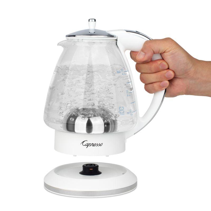 Capresso ® H20 White Electric Glass Tea Kettle