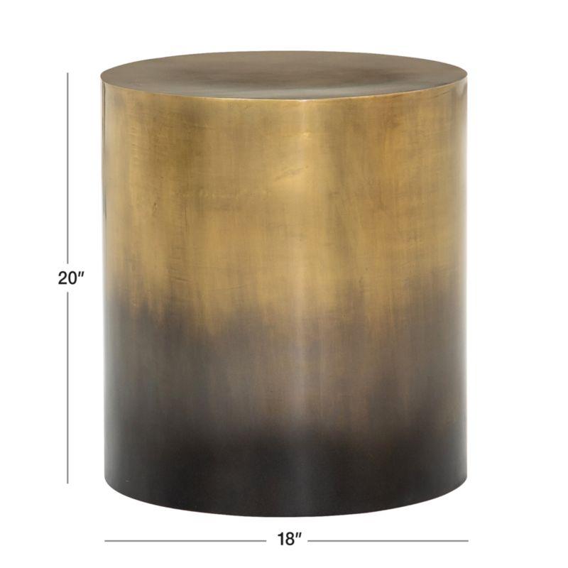 Cameron 18'' Round Black and Gold Ombre Metal End Table