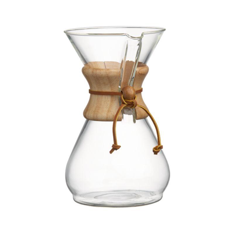 Chemex ® 8-Cup Glass Pour-Over Coffee Maker with Natural Wood Collar