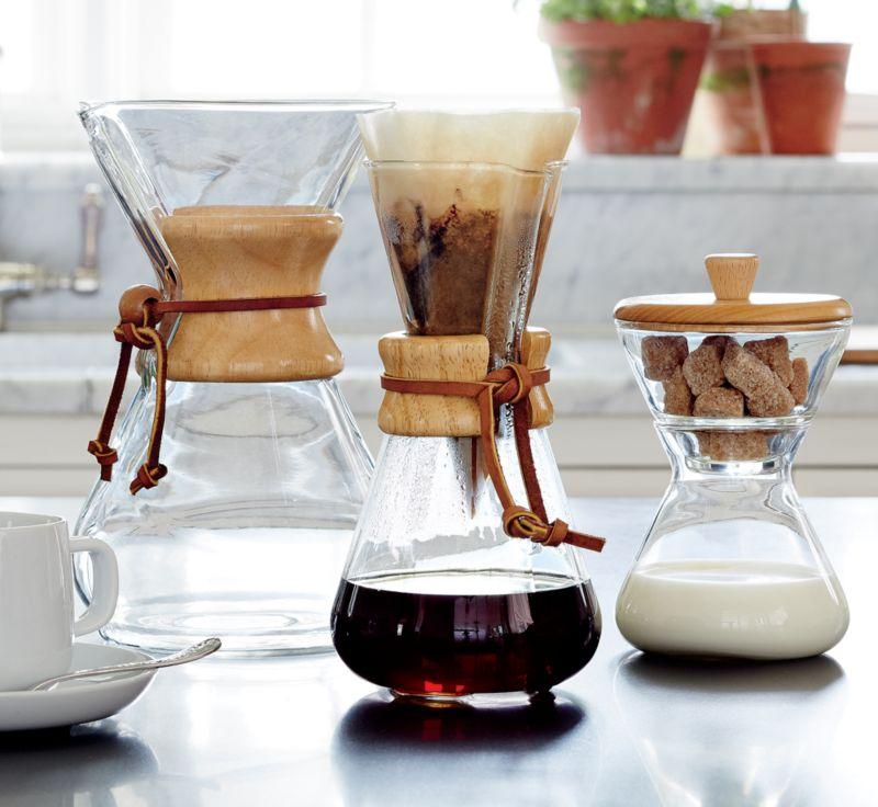 Chemex ® 8-Cup Glass Pour-Over Coffee Maker with Natural Wood Collar