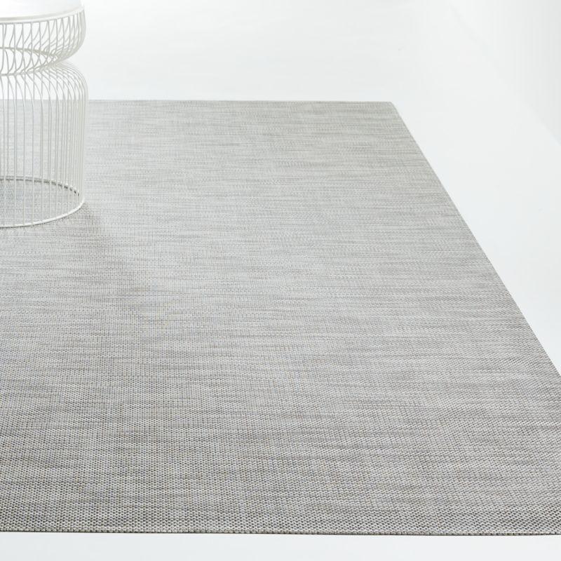 Chilewich ® Basketweave Oyster Woven Indoor/Outdoor Floormat 26"x72"