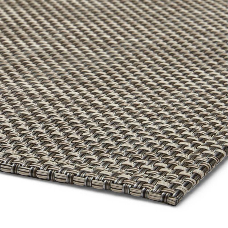 Chilewich ® Basketweave Oyster Woven Indoor/Outdoor Floormat 26"x72"