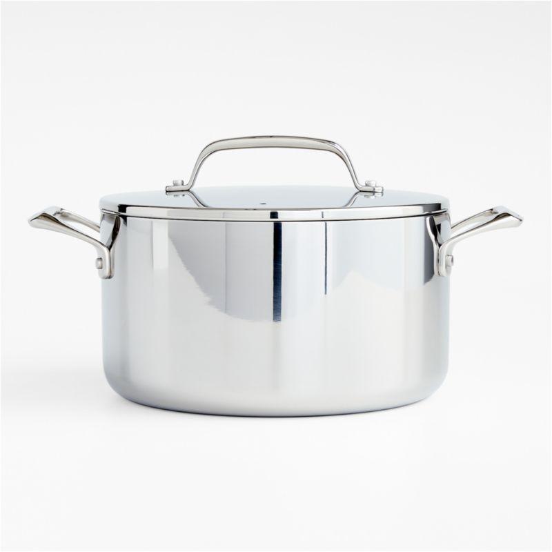 Crate & Barrel EvenCook ® Core 8-Piece Stainless Steel Cookware Set with Ceramic Non-Stick Frying Pans