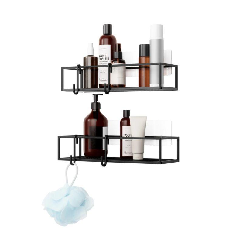 Umbra Cubiko Black Hanging Shower Bins