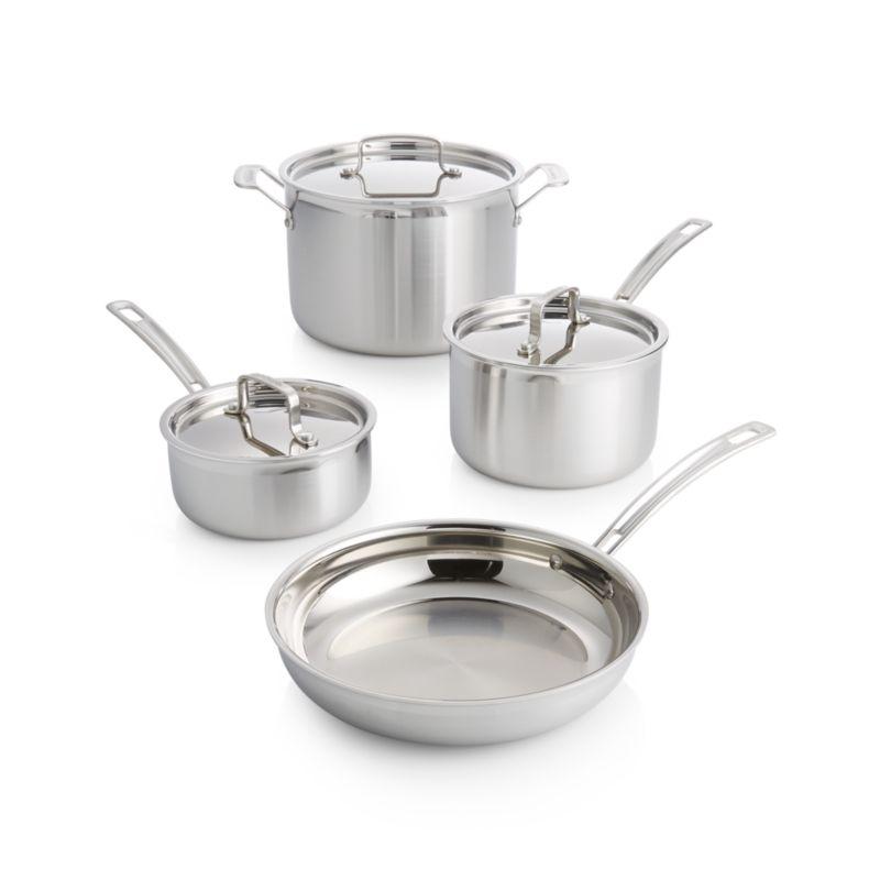 Cuisinart ® MultiClad Pro™ 7-piece Tri-Ply Stainless Steel Cookware Set