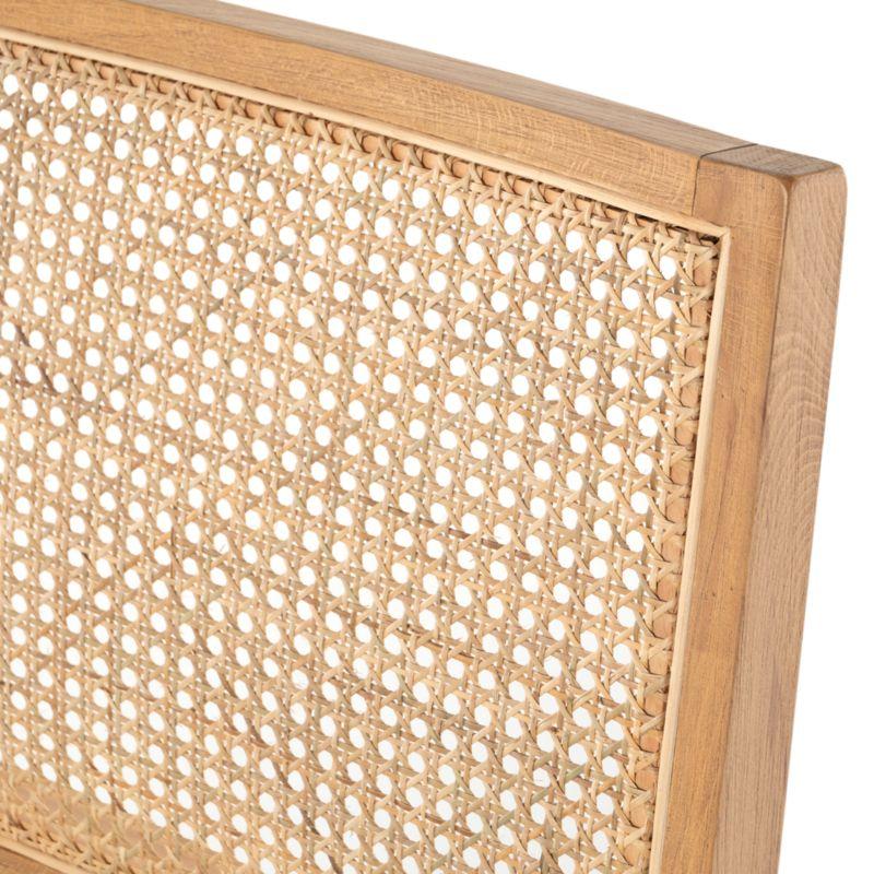 Dalton Leather and Cane Dining Chair