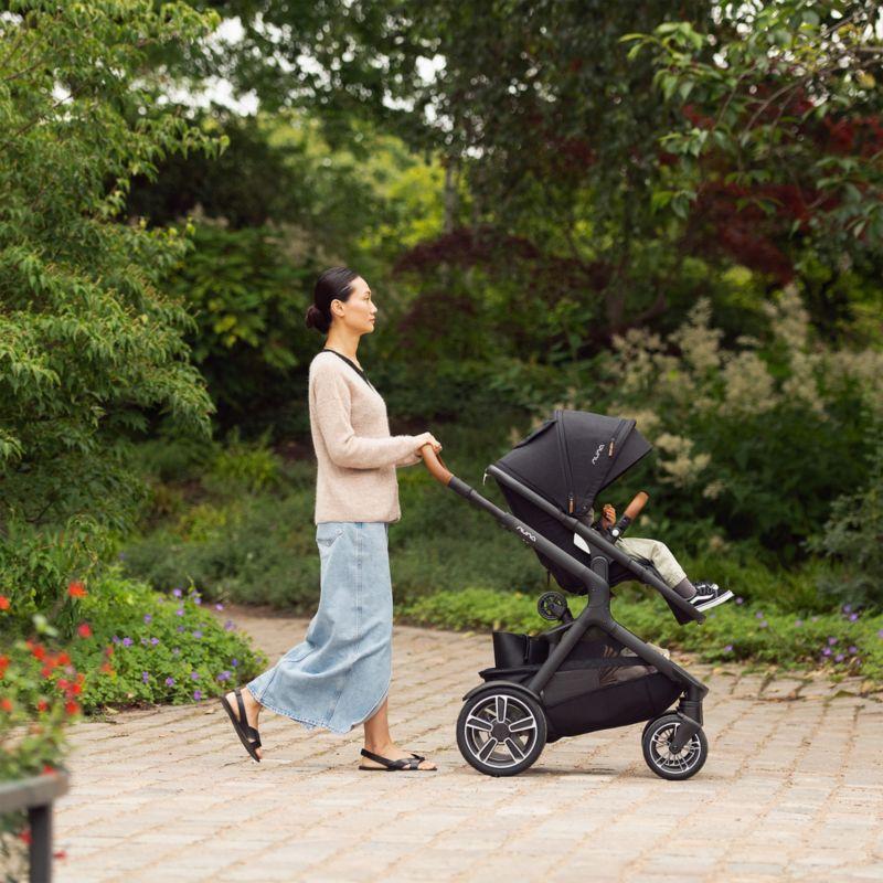 Nuna ® DEMI ™ next Light Brown Hazelwood Baby Stroller with Ride-Along Board