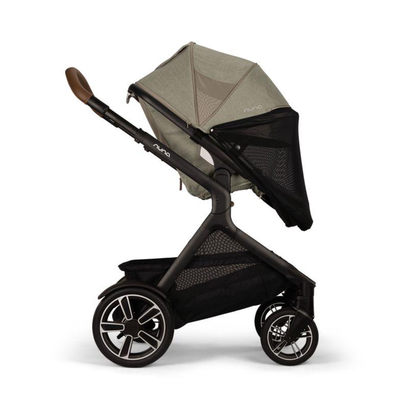 Nuna ® DEMI ™ next Light Brown Hazelwood Baby Stroller with Ride-Along Board