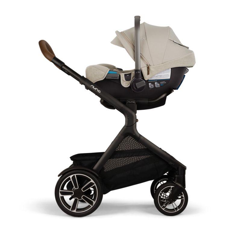 Nuna ® DEMI ™ next Light Brown Hazelwood Baby Stroller with Ride-Along Board