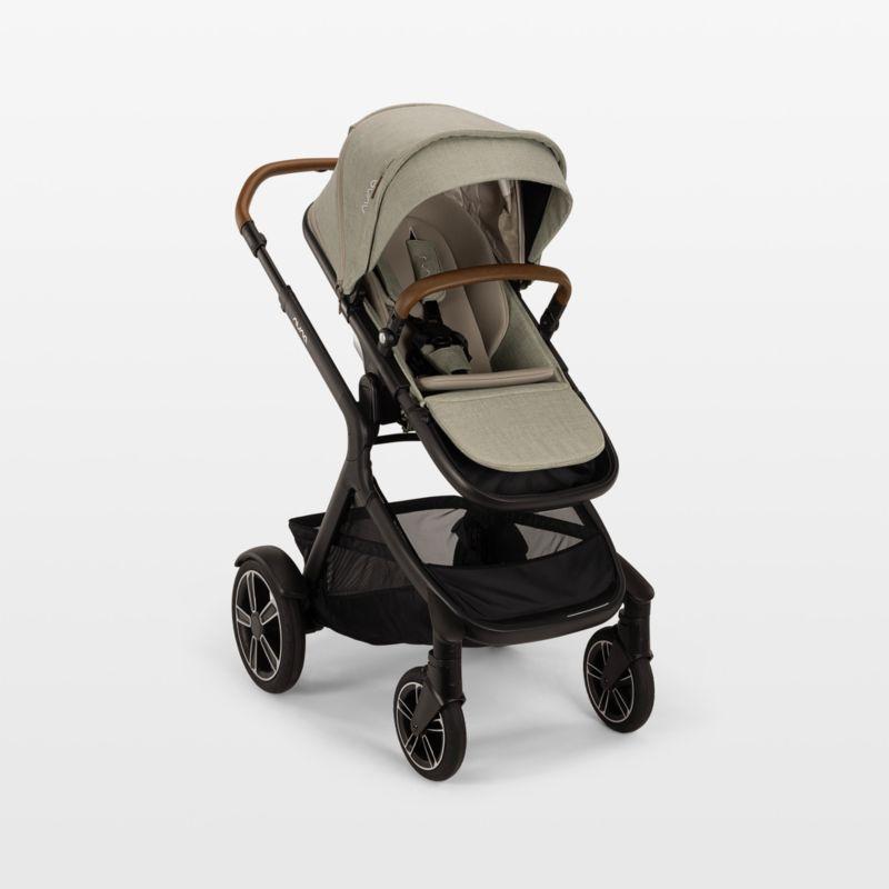 Hazelwood Light Brown All-Terrain Baby Stroller with Bassinet